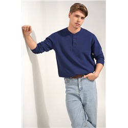 Мужской лонгслив на пуговицах Happyfox