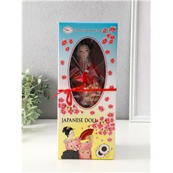 Кукла коллекционная «Японка в цветочном кимоно с музыкальным инструментом», 30×12.5×12.5 см