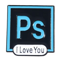 Металлический значок "Photoshop"