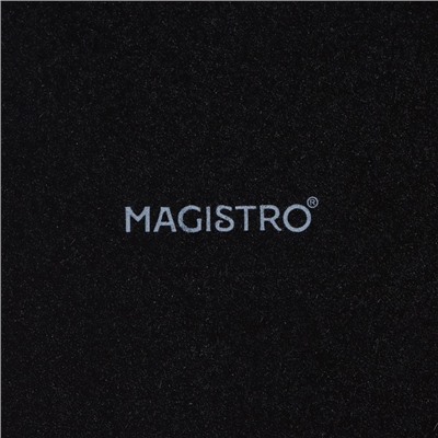 Тарелки Magistro Carbon, 21×18.5 см, фарфор, чёрные