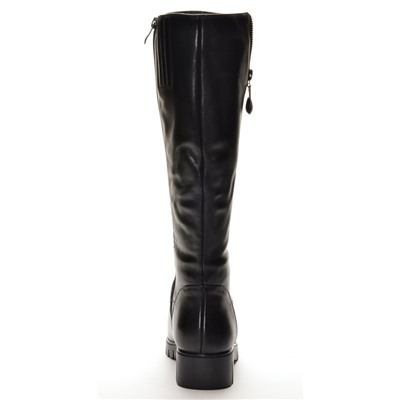 Mira Tini J371-15819BM-МП/Z Сапоги женские чер нат кожа, подклад нат евро мех (до щиколотки модели)