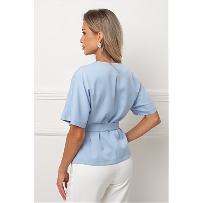 Жакет голубой с поясом Ильяна №1