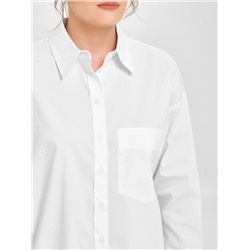 Блузка белая прямого силуэта