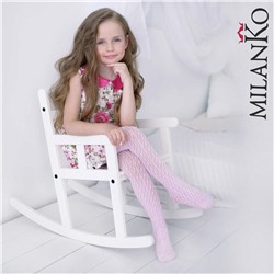 Детские ажурные колготки из хлопка ЦВЕТНЫЕ (Узор 2) MilanKo IN-015