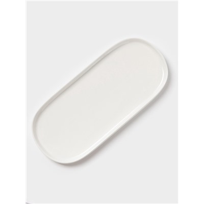 Блюдо сервировочные Magistro White Snow, 34.5×15.5×2 см, фарфор, белое