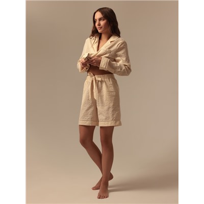 Шорты домашние женские SL Home Basic, бежевые