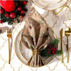 Набор салфеток «Этель» Spruce branches 46×46 см - 4 штуки, 100%хлопок, саржа 190 г/м²