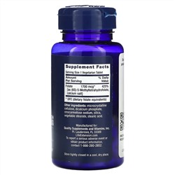 Life Extension, оптимизированный фолат, 1700 мкг DFE, 100 вегетарианских таблеток