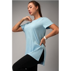 Женская удлиненная футболка с разрезами Happyfox