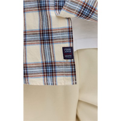 Рубашка F521-0460 milk-blue