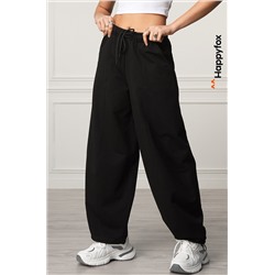Женские брюки-багги из футера Happyfox