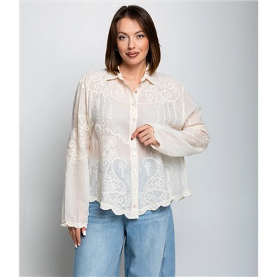 Блуза #КТ301 (19), светло-бежевый