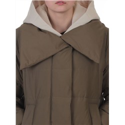 A610 DK. GREEN (KHAKI) Пальто зимнее женское со съемным жилетом (200 гр. био-пух)