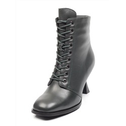 04-E29W-15AF GREEN Ботильоны зимние женские (натуральная кожа, натуральный мех)