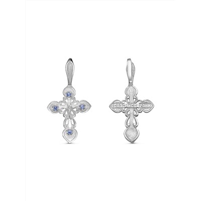 Крест с фианитом серебро 925*