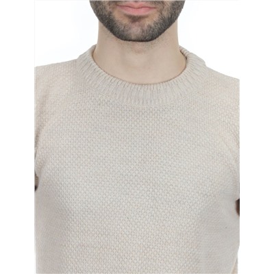 L632 LIGHT BEIGE Джемпер мужской (100% шерсть)