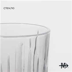 Стаканы Magistro «Богема. Полоса», 310 мл, 8.3×7.7×9 см, набор 6 шт., стекло, прозрачные