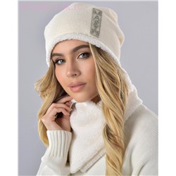 Бархат полоска термо Комплект флис (шапка+снуд) (56-58)