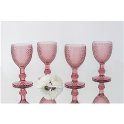 Бокалы для вина Magistro «Вилеро», 280 мл, 8×15.5 см, набор 2 шт., стекло, розовые