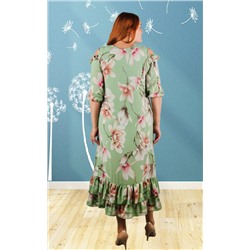 Платье женское с открытыми плечами 252207, размер 46-52