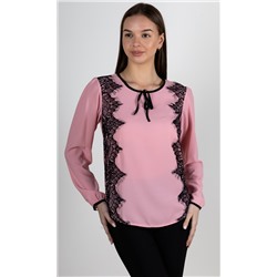 Блузка женская с кружевом 253015, размер 42,44,46,48