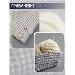Бирка с кнопкой «Сердце» TEIRA, 8×1.5 см, 10 шт., нежно-розовая