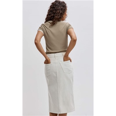 Юбка джинс F512-0203 l.beige