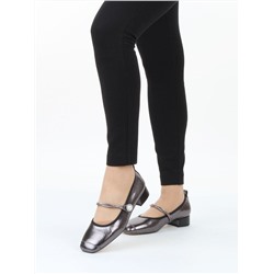 06-B69A-121Y SILVER/BLACK Туфли женские (натуральная кожа)