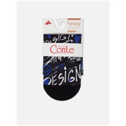 CONTE FANTASY Плотные носки с черным мыском и рисунком «Art Design»