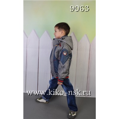 9063 Куртка на синтепоне Джинсовый/104