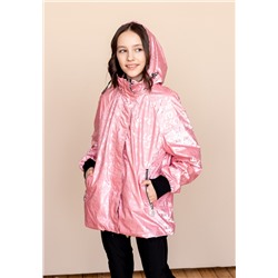2182-S Ветровка для девочки на флисе Розовый/122