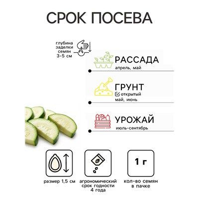 Семена Кабачок белоплодный «Дядя Фёдор», 1 г, «АЭЛИТА»