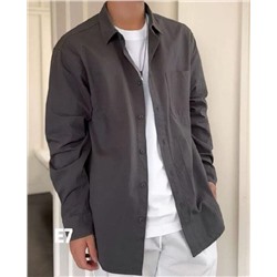 06601 Рубашка мужская серый