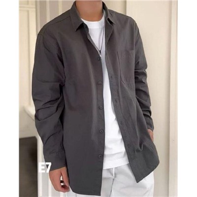 06601 Рубашка мужская серый