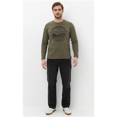 Лонгслив мужской с принтом F021-1001-642 хаки