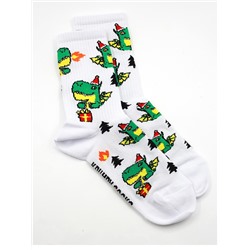 Носки НГ р.35-40  "TxT" Дракошка с подарком