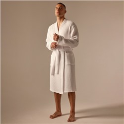 Халат вафельный мужской SL HOME: Boho «Блан де Блан», размер S, хлопок 100%, белый