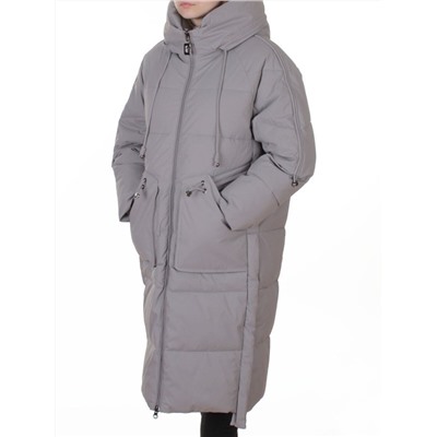6615 GRAY Пальто зимнее женское (200 гр. холлофайбер)