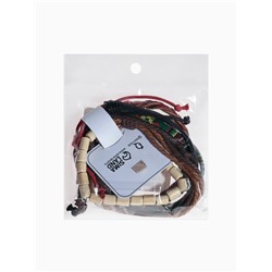 Набор браслетов «Радужный», 4 шт. кожа, цветной, d=8 см