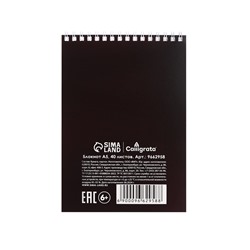 Блокнот А5, 40 листов в клетку на гребне «Баскетбол», обложка мелованный картон, блок офсет