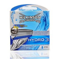 Сменные Кассеты Wilkinson HYDRO 3 (8шт)