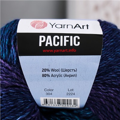 Пряжа для вязания спицами, крючком YarnArt, Pacific, 80 акрил, 20% шерсть, 200 м/50 г, (304)