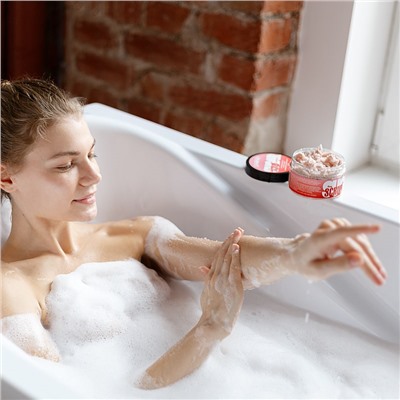 Скраб для тела Strawberry (с экстрактом клубники, сахарный), 300 г