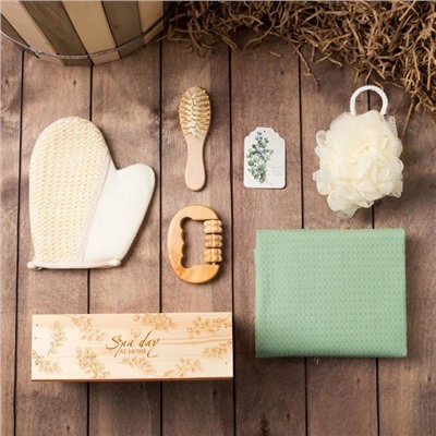 Набор подарочный «Этель» Spa day, 6 предметов: полотенце и аксессуары