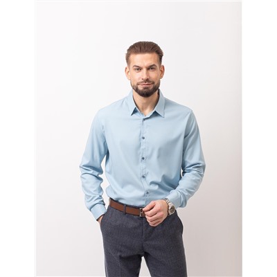 004J Мужская рубашка JenTa голубой
