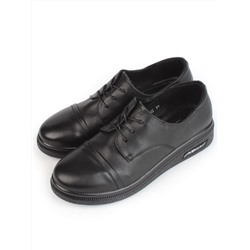 03-5322 BLACK Полуботинки женские (натуральная кожа)
