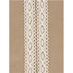 Кружево вязаное, 25 мм, 15±1 м, бежевое