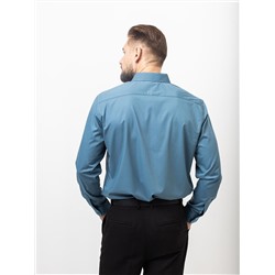 002J Мужская рубашка JenTa серо-голубой
