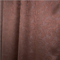 Штора блэкаут портьерная Witerra «Водевиль», 190×275 см, шоколадная