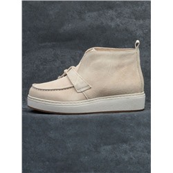 01-5172-5 BEIGE Ботинки женские демисезонные (натуральная замша, байка)